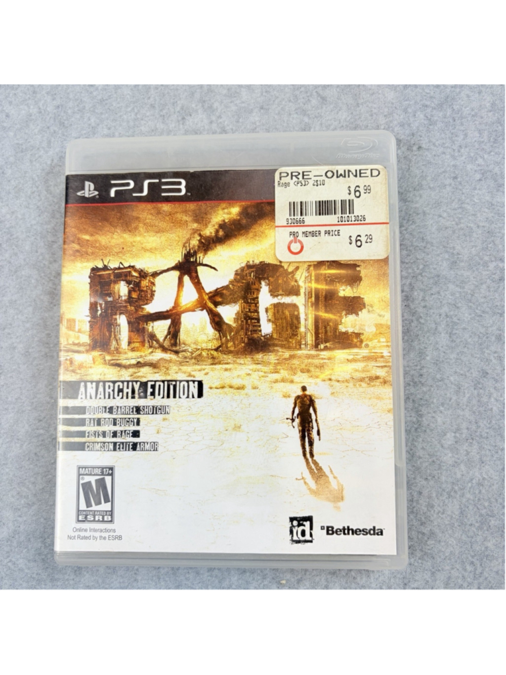 Rage PS3 (Sony, PlayStation, 2011) CIB w/Manual Tested & Working